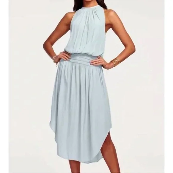 Ramy Brook | Dresses | Ramy Brook Audrey Smocked Midi Dress Mystic Blue  Size M | Poshmark